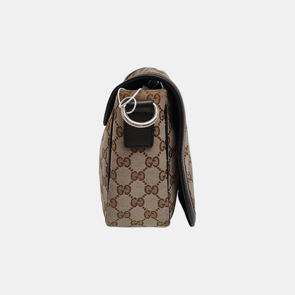 Monogram Canvas Shoulder Bag Brown
