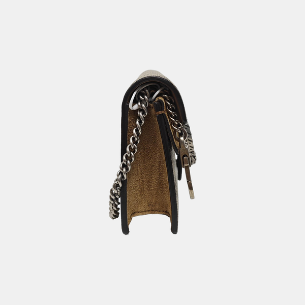 Dionysus Super Mini Monogram Lona Revestida Beige