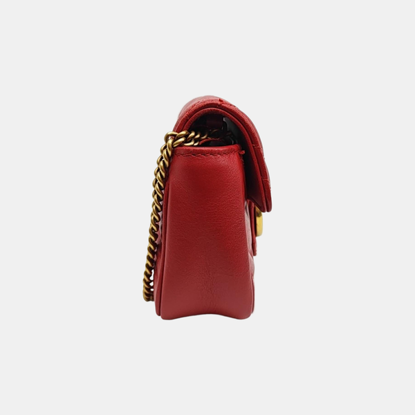 GG Marmont Mini Quilted Calfskin Red