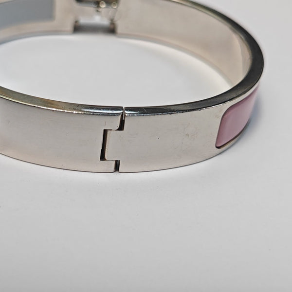 Clic H Metal Silver Bangle
