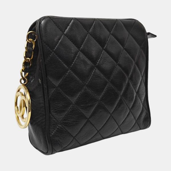 Quilted Calfskin Clutch Black