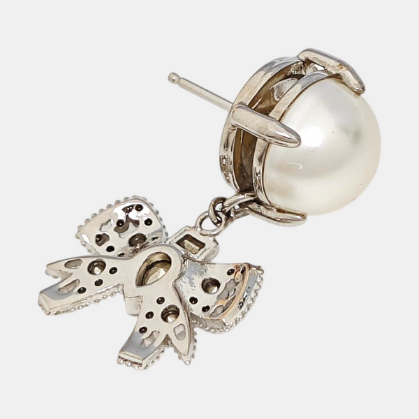 Faux Pearl White Earrings