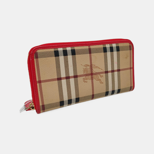 Coated Canvas Wallet Beige