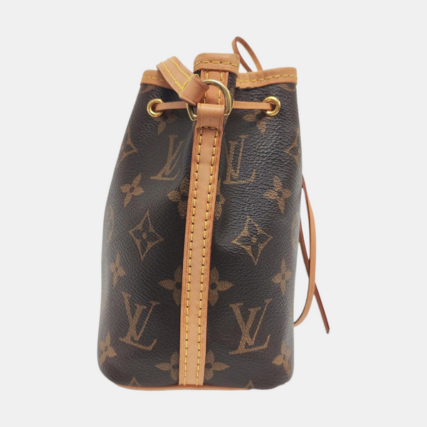 NÉONOÉ Nano Monogram Coated Canvas Brown