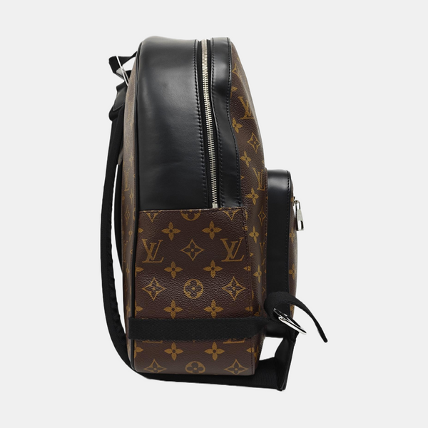JOSH Monogram Coated Canvas Brown