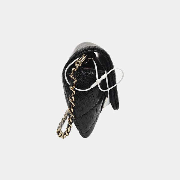 Quilted Grained Calfskin Black