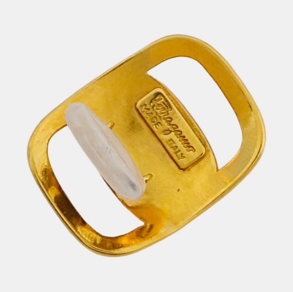 Metal Gold Clip On Earrings