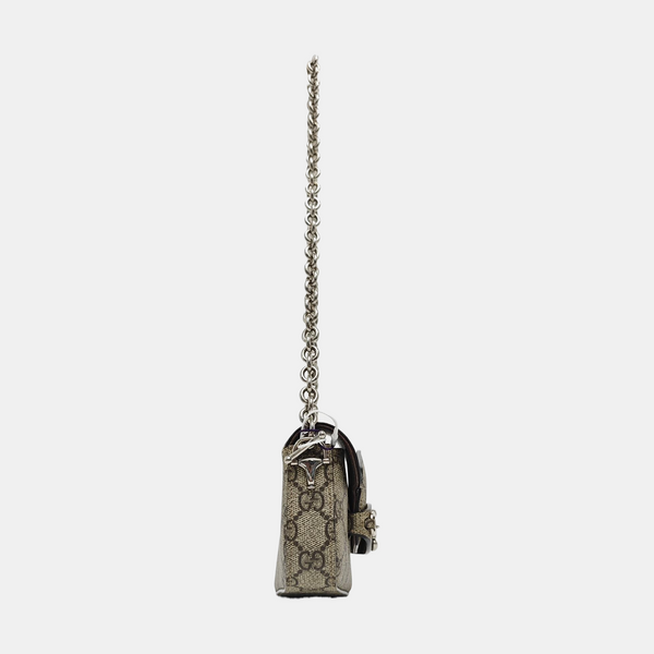 Horsebit 1955 Mini Monogram Coated Canvas Beige