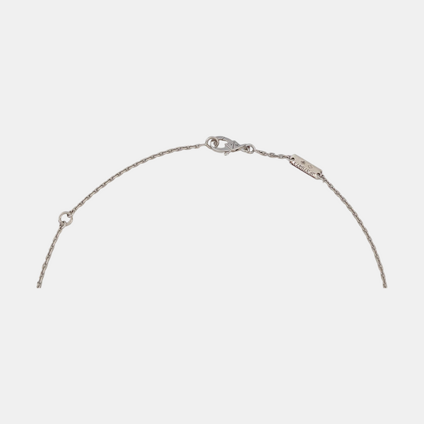 Vintage Alhambra White Gold Silver Necklace