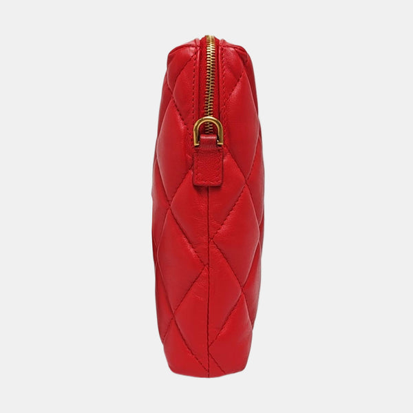 Touch Quilted Calfskin Red