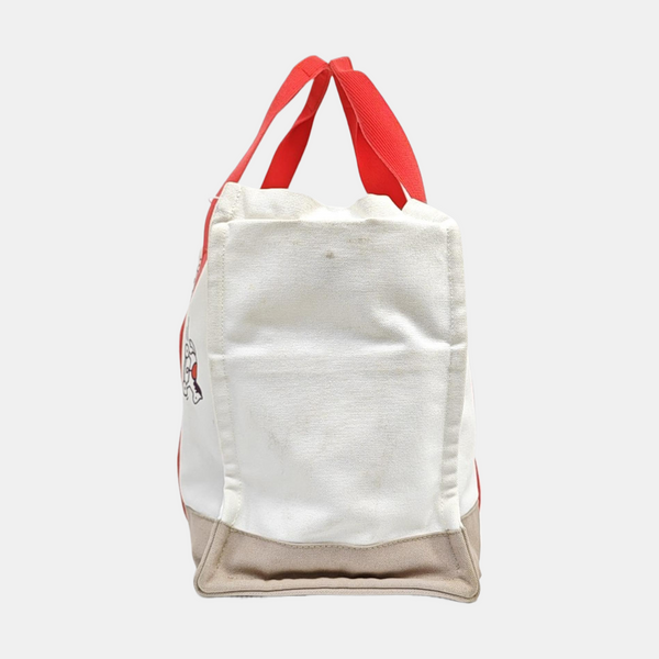 Canvas Top Handle Bag White