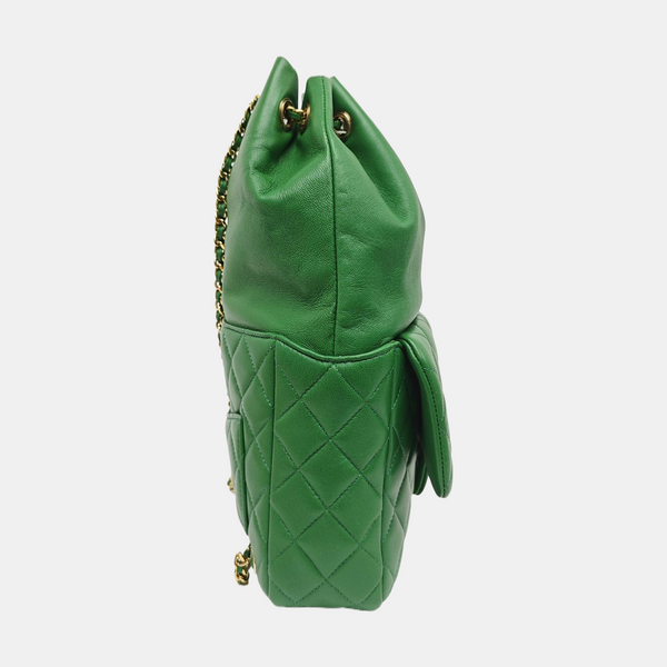 IN SEOUL Quilted Lambskin Green