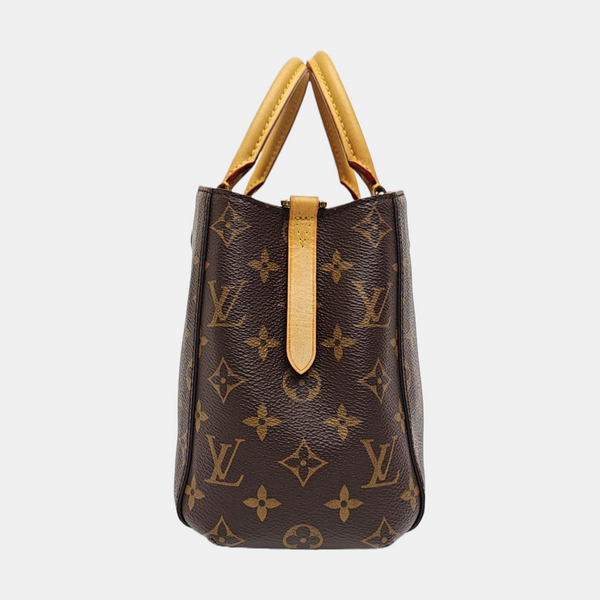 MONTAIGNE BB Monogram Coated Canvas Brown