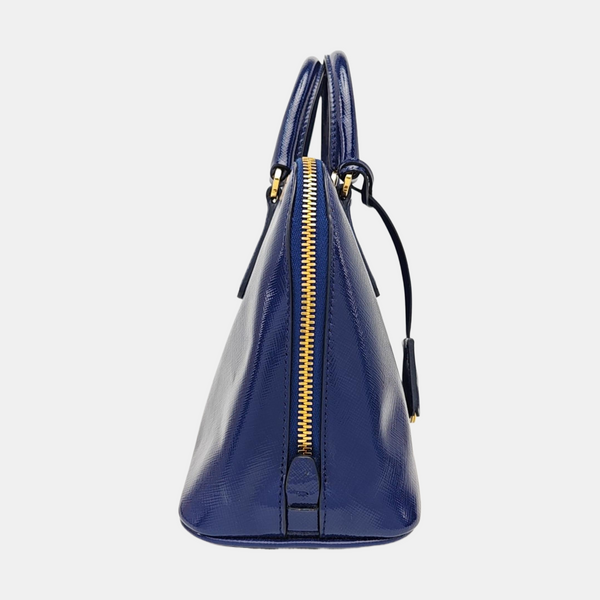 Galleria Small Patent Leather Blue