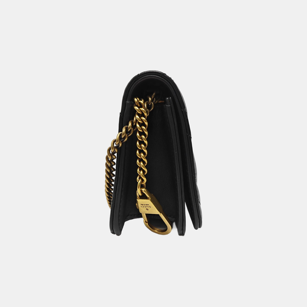 GG Marmont Super Mini Quilted Calfskin Black