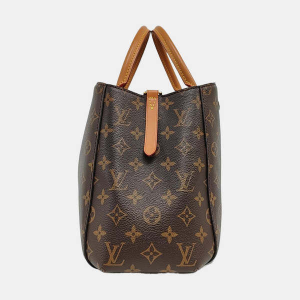 MONTAIGNE MM Monogram Coated Canvas Brown