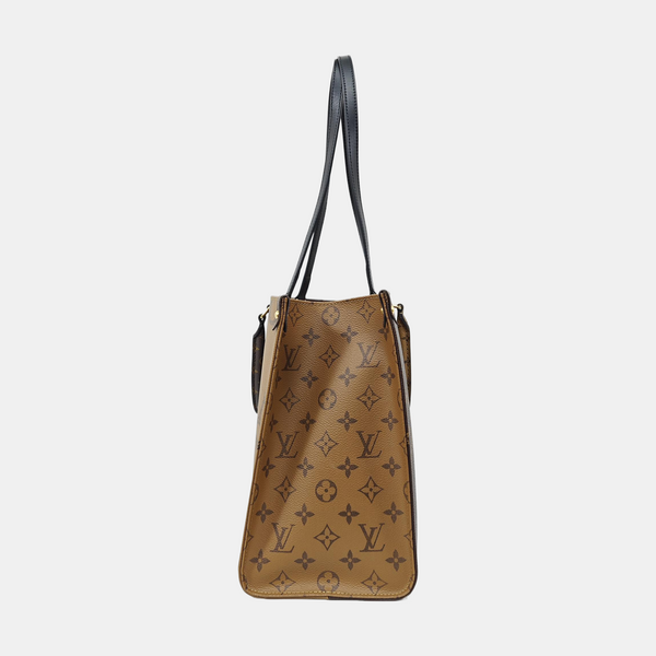 ONTHEGO MM Monogram Coated Canvas Brown
