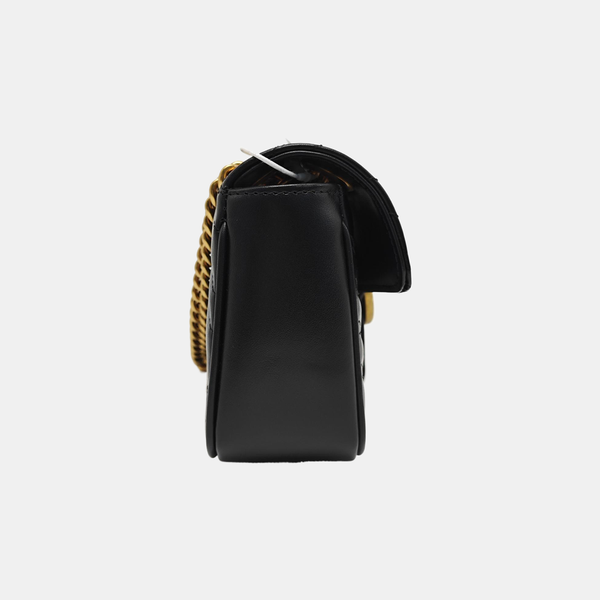 GG Marmont Small Quilted Calfskin Black