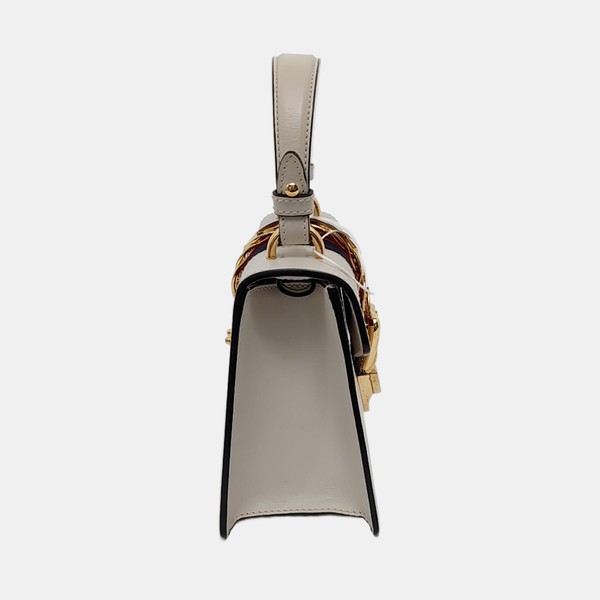 Sylvie Mini Calfskin White