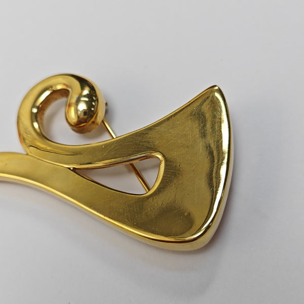 Metal Gold Brooch