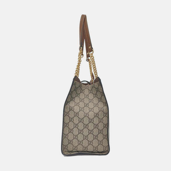 Padlock Medium Monogram Coated Canvas Beige