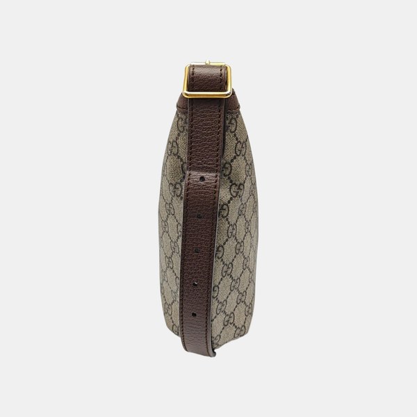 Ophidia Small Monogram Coated Canvas Beige