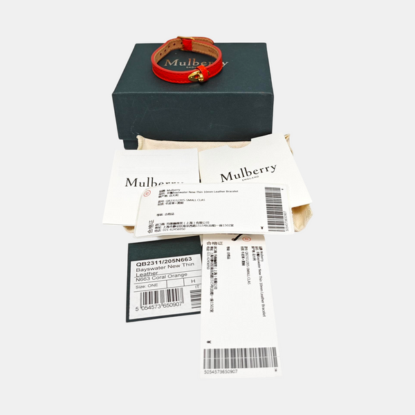 Leather Orange Bangle
