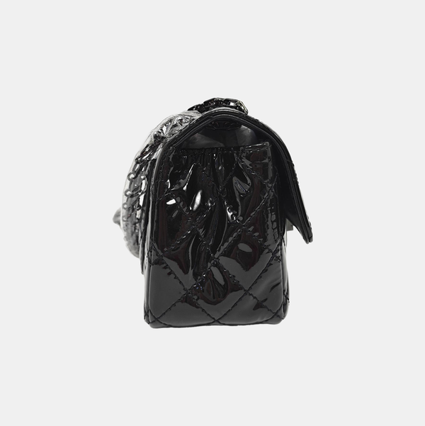 2.55 224 (mini) Quilted Patent Calfskin Black