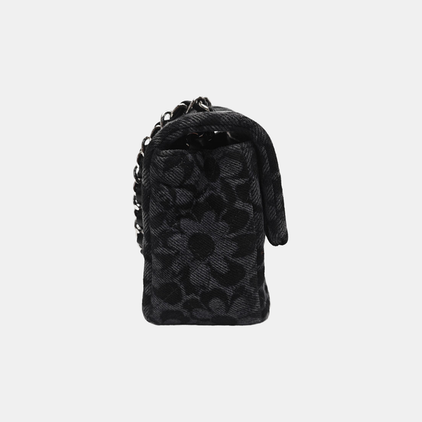 CLASSIC FLAP Mini Quilted Fabric Black