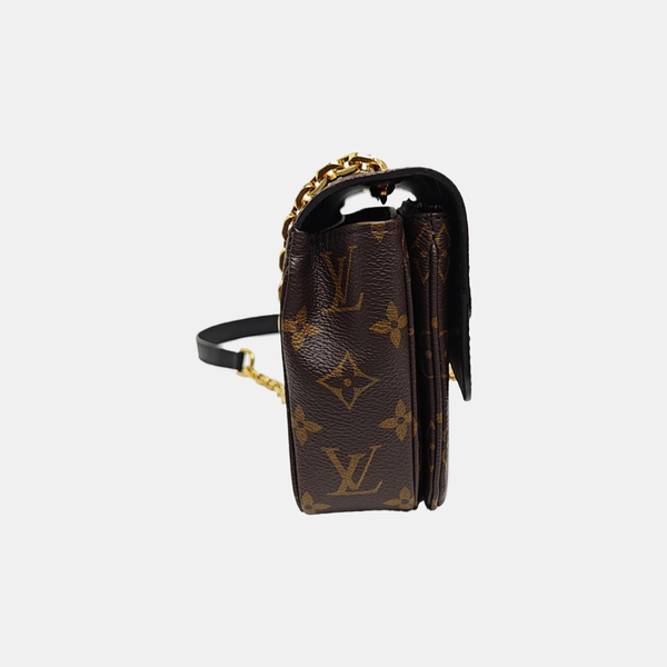 MARCEAU Monogram Coated Canvas Brown
