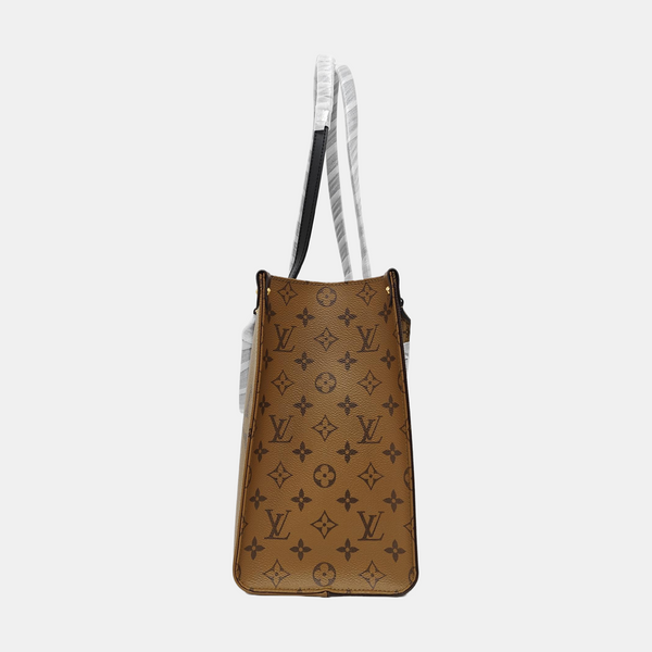 ONTHEGO MM Monogram Coated Canvas Brown