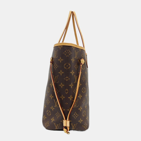 NEVERFULL MM Monogram Coated Canvas Brown