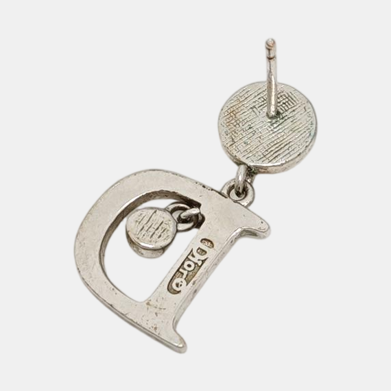 CD Swing Metal Silver Earrings