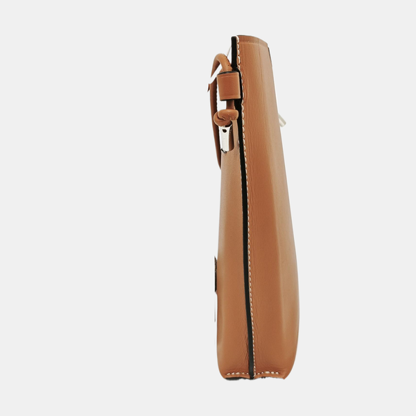 Calfskin Shoulder Bag Brown