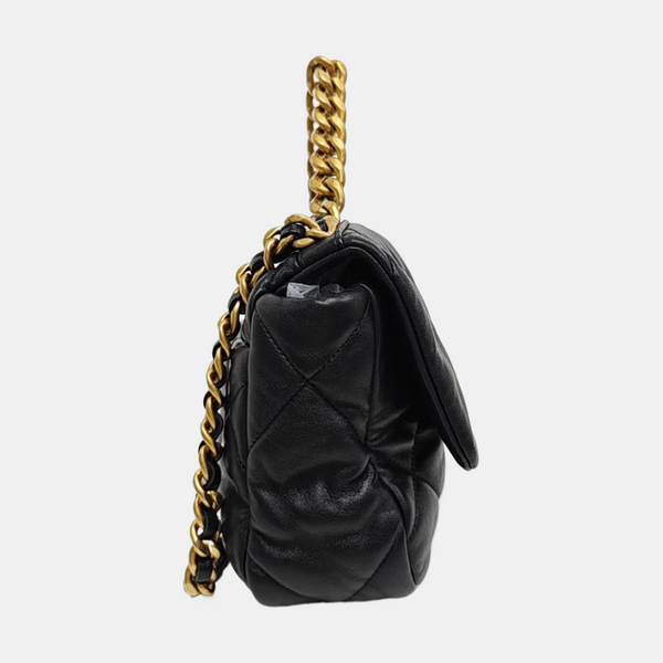 CHANEL 19 Small Quilted Lambskin Black