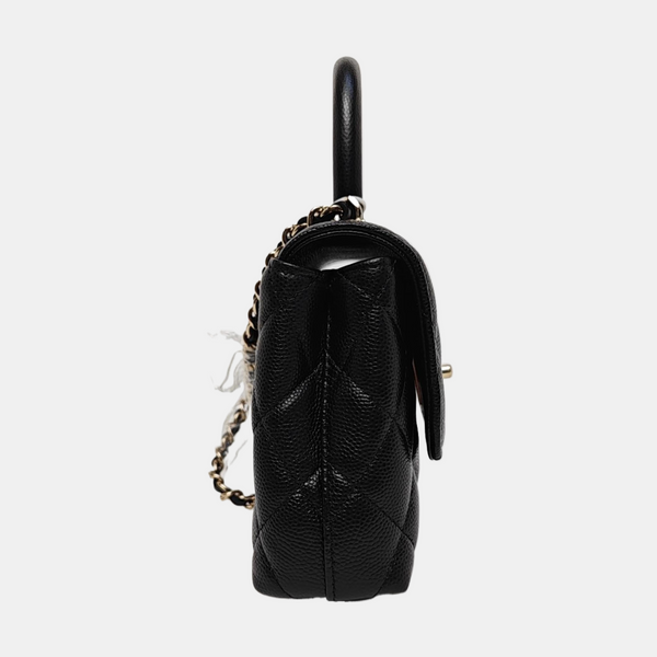 COCO HANDLE Grained Calfskin Black