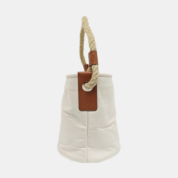 Canvas Bucket Bag White