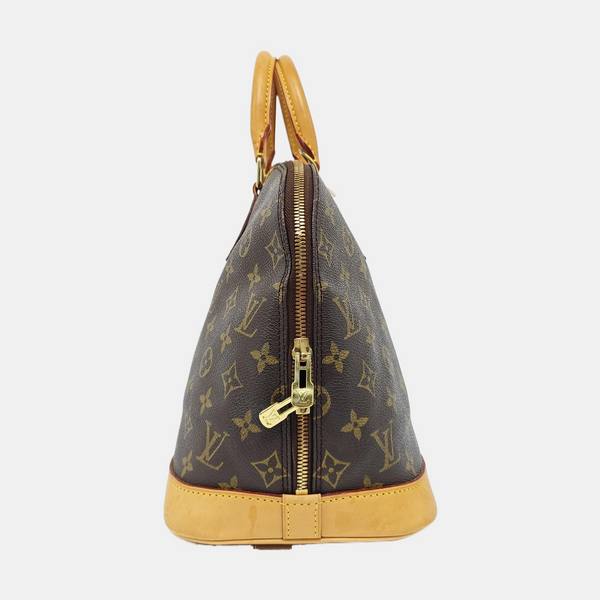 ALMA PM Monogram Coated Canvas Brown
