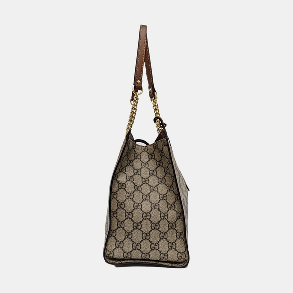 Padlock Medium Monogram Coated Canvas Beige