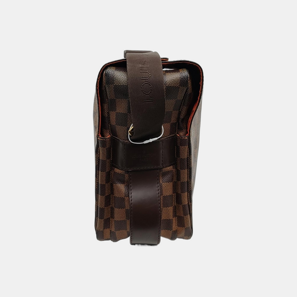 NAVIGLIO Damier Ebene Coated Canvas Brown