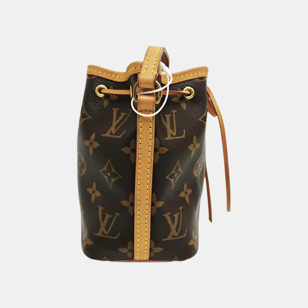 NÉONOÉ Nano Monogram Coated Canvas Brown