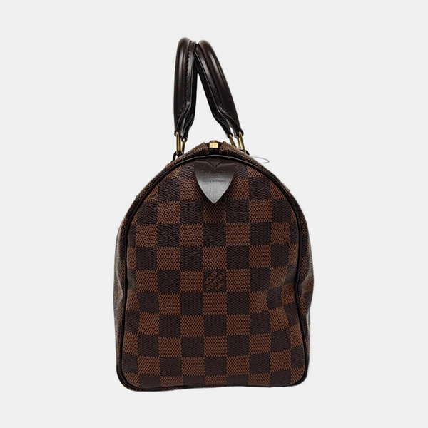 SPEEDY 25 Damier Ebene Coated Canvas Brown