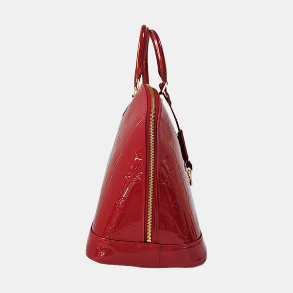 ALMA GM Monogram Patent Leather Red