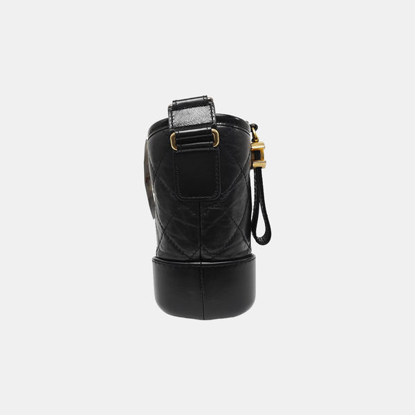 GABRIELLE Small Quilted Vintage Calf Black