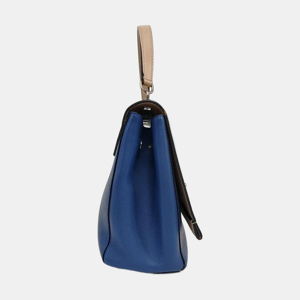 Authenticated pre-owned LOCKME Calfskin Blue - Shoulder Bag at Looply