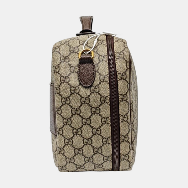 Ophidia Medium Monogram Coated Canvas Beige