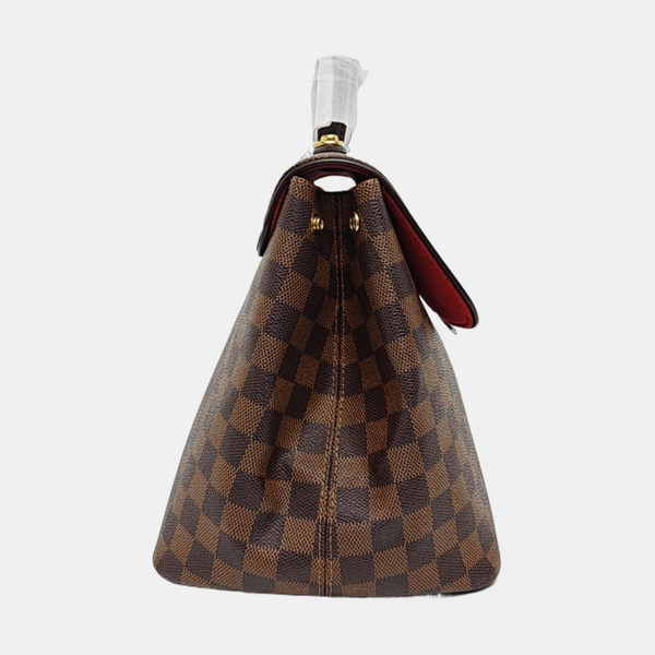 BERGAMO MM Damier Ebene Coated Canvas Brown