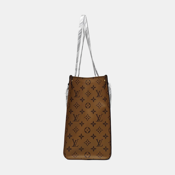 ONTHEGO MM Monogram Coated Canvas Brown