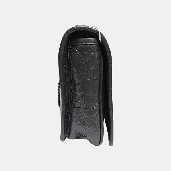 NIKI Mini Chevron Calfskin Gray