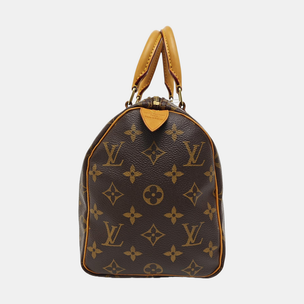 SPEEDY 25 Monogram Coated Canvas Brown